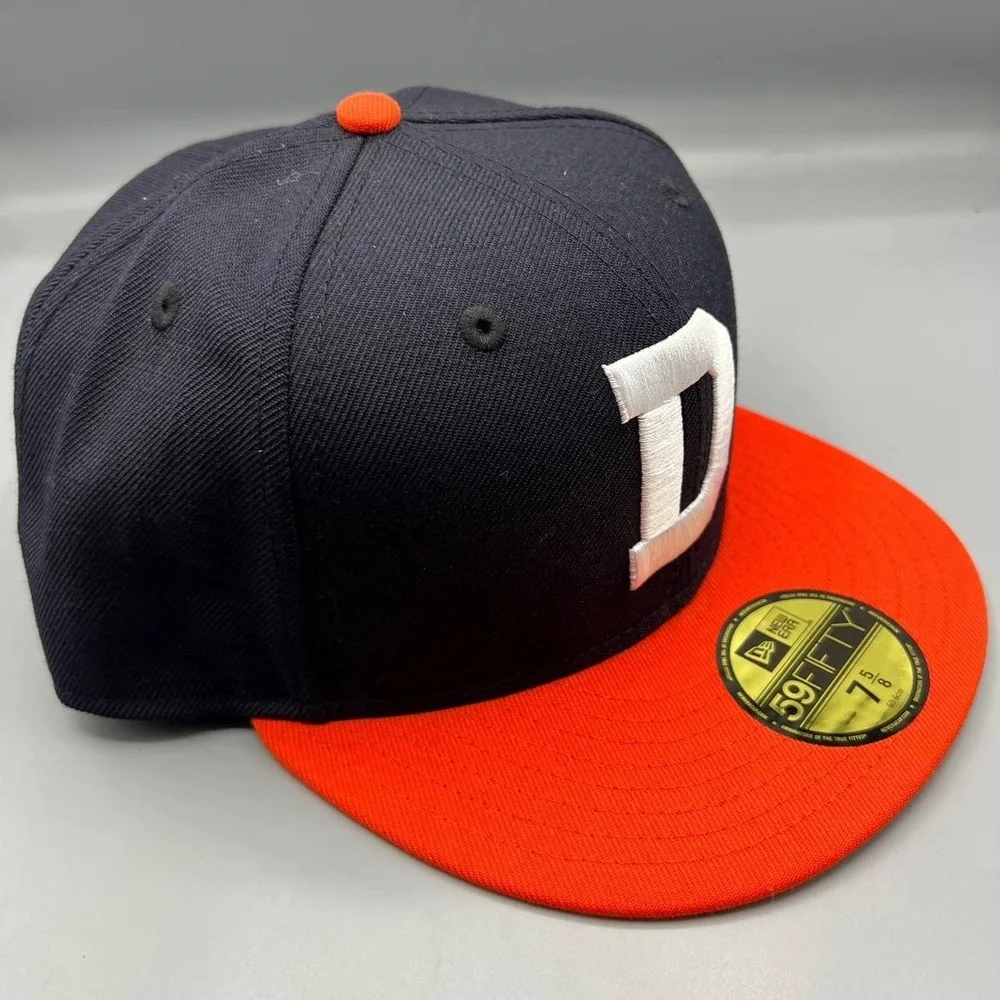 Detroit Tigers‎ Hat Men 7 5/8 Navy Red 59Fifty New Era MLB Fitted Cap